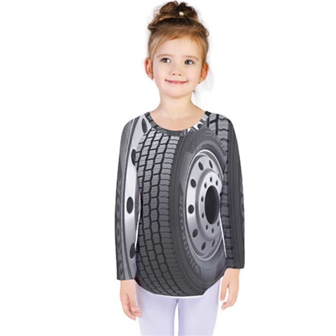 Tire Kids  Long Sleeve T-shirt by Ket1n9