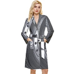 Tire Long Sleeve Velvet Robe by Ket1n9