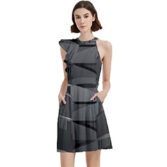 Tire Cocktail Party Halter Sleeveless Dress With Pockets by Ket1n9