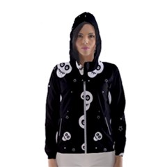 Skull Pattern Women s Hooded Windbreaker by Ket1n9