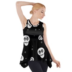 Skull Pattern Side Drop Tank Tunic