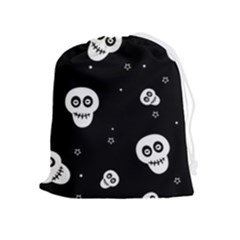 Skull Pattern Drawstring Pouch (xl) by Ket1n9