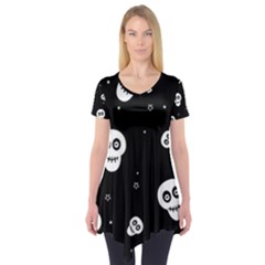 Skull Pattern Short Sleeve Tunic  by Ket1n9