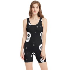 Skull Pattern Women s Wrestling Singlet by Ket1n9