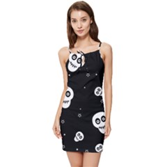 Skull Pattern Summer Tie Front Dress by Ket1n9