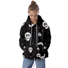 Skull Pattern Kids  Oversized Hoodie by Ket1n9