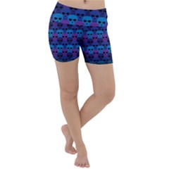 Skull Pattern Wallpaper Lightweight Velour Yoga Shorts by Ket1n9