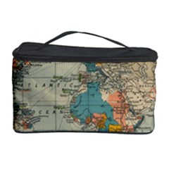 Vintage World Map Cosmetic Storage Case by Ket1n9