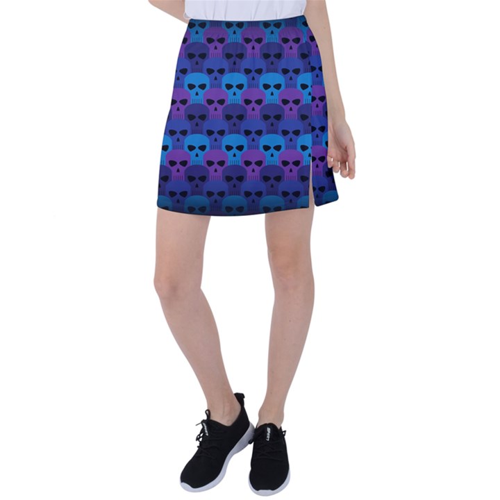 Skull Pattern Wallpaper Tennis Skirt