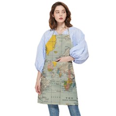 Vintage World Map Pocket Apron by Ket1n9