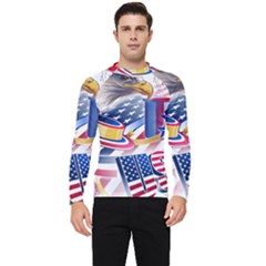 United States Of America Usa  Images Independence Day Men s Long Sleeve Rash Guard by Ket1n9