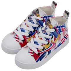 United States Of America Usa  Images Independence Day Kids  Mid-top Canvas Sneakers by Ket1n9