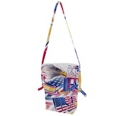 United States Of America Usa  Images Independence Day Folding Shoulder Bag by Ket1n9