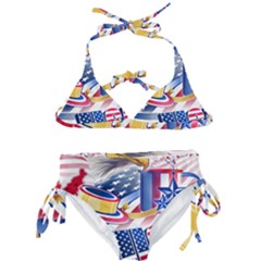 United States Of America Usa  Images Independence Day Kids  Classic Bikini Set by Ket1n9