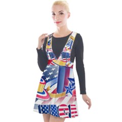 United States Of America Usa  Images Independence Day Plunge Pinafore Velour Dress by Ket1n9