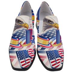 United States Of America Usa  Images Independence Day Women Slip On Heel Loafers by Ket1n9