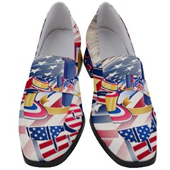 United States Of America Usa  Images Independence Day Women s Chunky Heel Loafers by Ket1n9