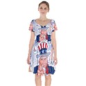 Independence Day United States Of America Short Sleeve Bardot Dress View1