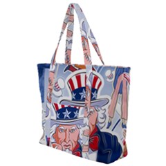 Independence Day United States Of America Zip Up Canvas Bag by Ket1n9