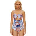 Independence Day United States Of America Knot Front One-Piece Swimsuit View1