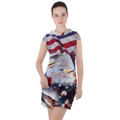 United States Of America Images Independence Day Drawstring Hooded Dress by Ket1n9