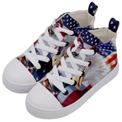 United States Of America Images Independence Day Kids  Mid-top Canvas Sneakers by Ket1n9