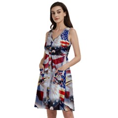 United States Of America Images Independence Day Sleeveless Dress With Pocket by Ket1n9