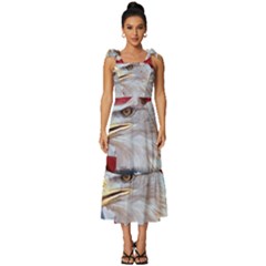 United States Of America Images Independence Day Tie-strap Tiered Midi Chiffon Dress by Ket1n9