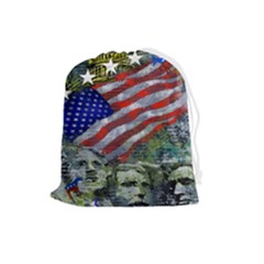 Usa United States Of America Images Independence Day Drawstring Pouch (large) by Ket1n9