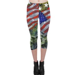 Usa United States Of America Images Independence Day Capri Leggings  by Ket1n9