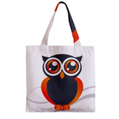 Owl Logo Zipper Grocery Tote Bag by Ket1n9