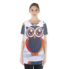 Owl Logo Skirt Hem Sports Top by Ket1n9