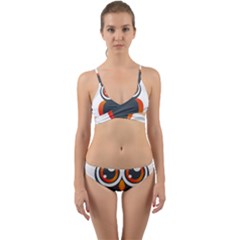 Owl Logo Wrap Around Bikini Set by Ket1n9