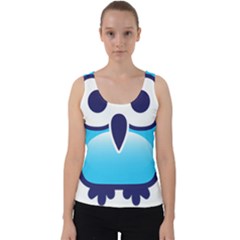 Owl Logo Clip Art Velvet Tank Top by Ket1n9