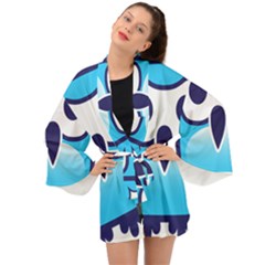 Owl Logo Clip Art Long Sleeve Kimono by Ket1n9