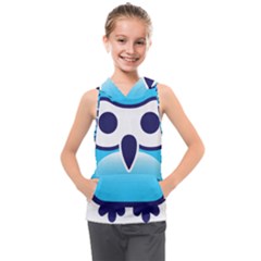 Owl Logo Clip Art Kids  Sleeveless Hoodie by Ket1n9