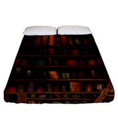 Books Library Fitted Sheet (king Size) by Ket1n9