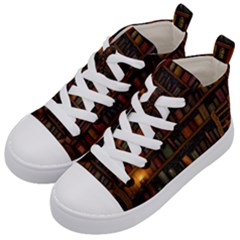 Books Library Kids  Mid-top Canvas Sneakers by Ket1n9