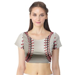 Baseball Short Sleeve Crop Top by Ket1n9