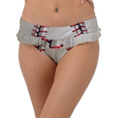 Baseball Frill Bikini Bottoms by Ket1n9