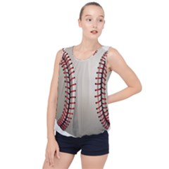 Baseball Bubble Hem Chiffon Tank Top by Ket1n9