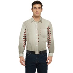 Baseball Men s Long Sleeve Pocket Shirt  by Ket1n9