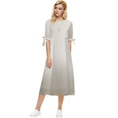 Baseball Bow Sleeve Chiffon Midi Dress by Ket1n9