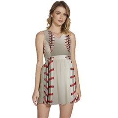 Baseball Sleeveless High Waist Mini Dress by Ket1n9