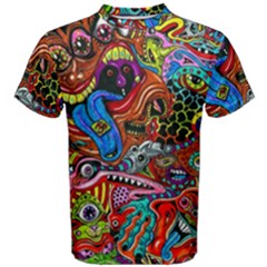 Art Color Dark Detail Monsters Psychedelic Men s Cotton T-shirt by Ket1n9