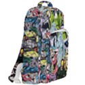 Vintage Horror Collage Pattern Double Compartment Backpack View2