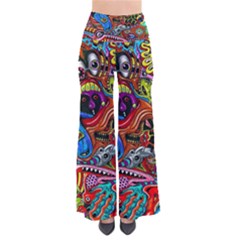 Art Color Dark Detail Monsters Psychedelic So Vintage Palazzo Pants by Ket1n9