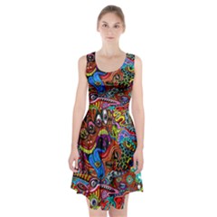 Art Color Dark Detail Monsters Psychedelic Racerback Midi Dress by Ket1n9