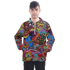 Art Color Dark Detail Monsters Psychedelic Men s Half Zip Pullover by Ket1n9