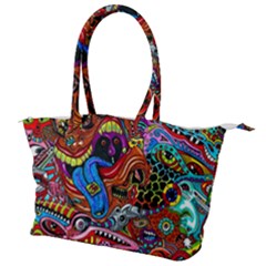 Art Color Dark Detail Monsters Psychedelic Canvas Shoulder Bag by Ket1n9